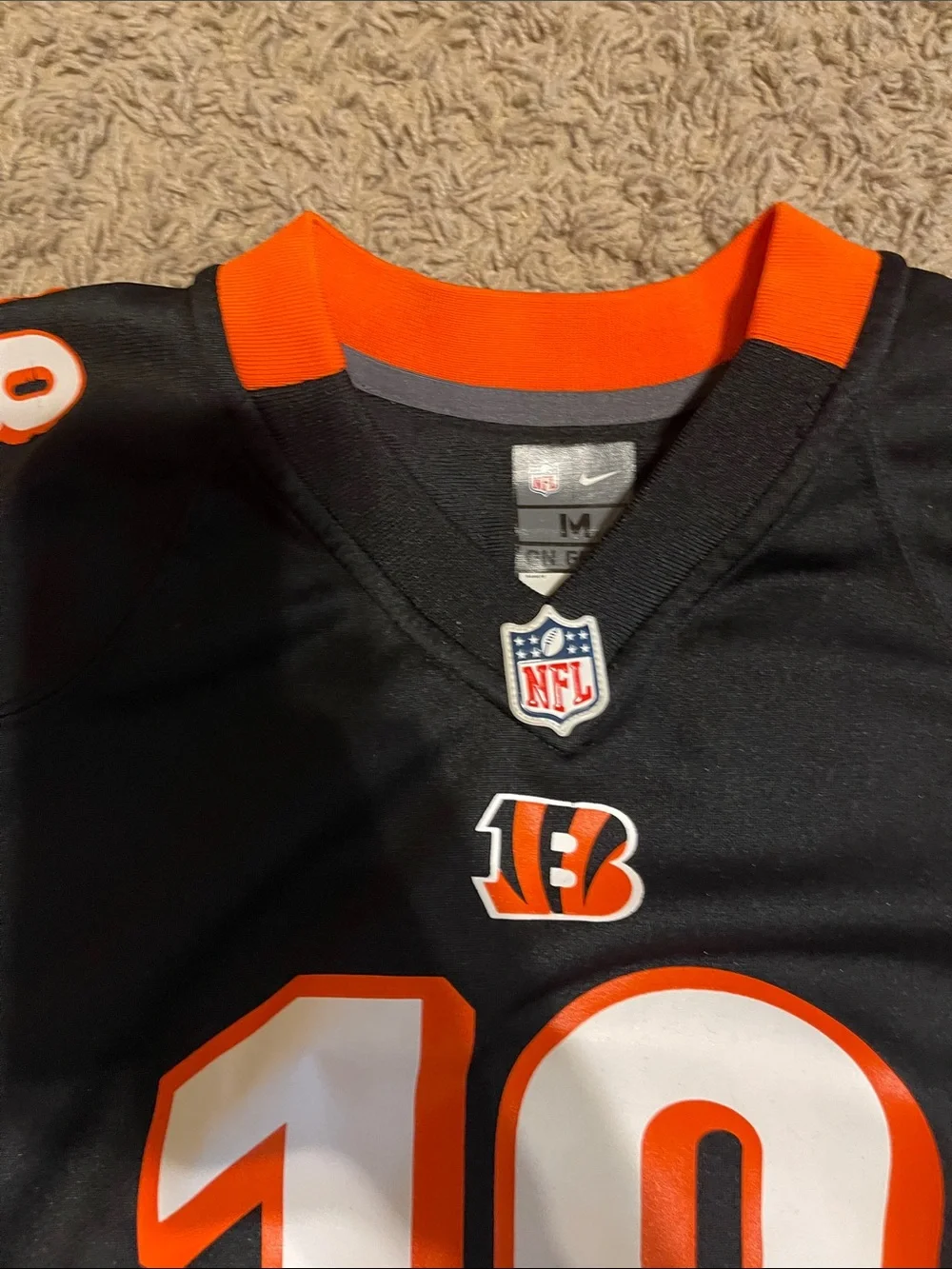 Nike Kids #18 Jersey in Black, Orange & White